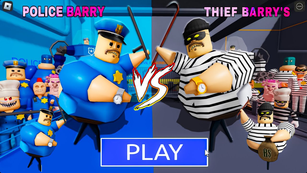 WOW 🤩 AMAZING POLICE BARRY VS THIEF BARRY'S PRISON RUN! OBBY Roblox ...