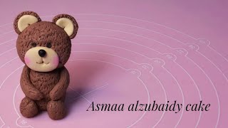 طريقة عمل دب من عجينة السكر  fondant bear tutorial