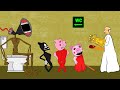 Siren Head, Piggy Family, Cartoon Cat With Granny Battle In WC - Roblox Piggy Animation - GV Studio