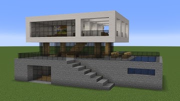 Minecraft - How to build a Modern Mansion House 3