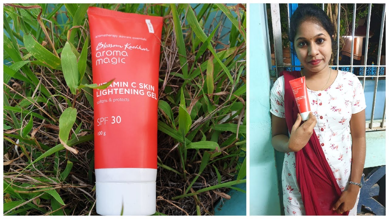 Aroma Magic Vitamin C Skin Lightening Gel Review in Tamil 150dayswithmadhu Day99 YouTube