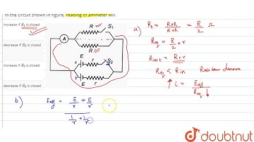 In the circuit shown in figure, reading of ammeter will