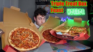 Pizza Hut Triple Teat Box Challenge! 🍕 #foodchallenge #cheatday