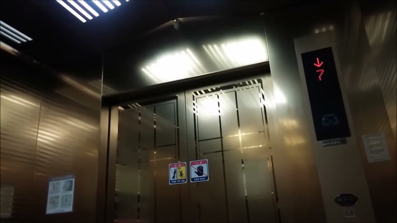 [KOREA elevator]경남 진주시 NH뜰에빌딩 미쓰비시엘리베이터 탑사기 YouTube