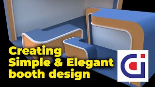 Simple and Elegant Booth Design | with Sketchup 2017