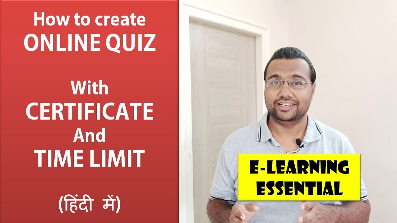 Google form for Online Quiz with CERTIFICATE and Time Limit, E-Learning ...