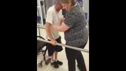 Parallel bars learning to walk.