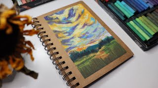 Easy Relax ￼Sky / Field ￼Landscape / gallery Soft oil pastels / drow with me screenshot 5