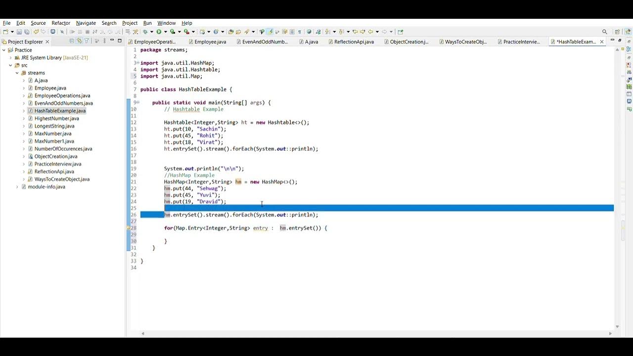 Java Interview question to traverse the Hashtable and HashMap - YouTube