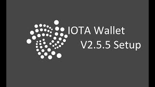 New IOTA wallet V2.5.5 install guide