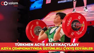 TÜRKMEN AGYR ATLETIKAÇYLARY AZIÝA ÇEMPIONATYNDA ÜÇTÜNLIKLI ÇYKYŞ EDÝÄRLER