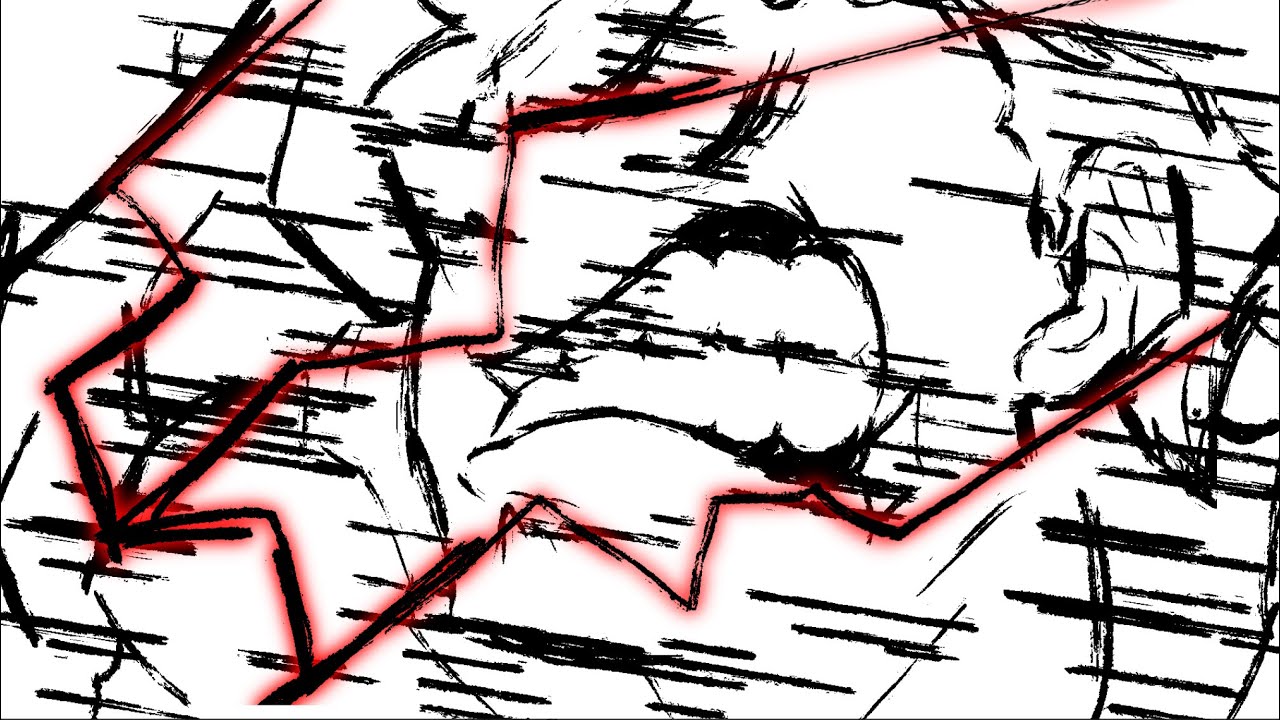 Yuji vs Sukuna chapter 256 Black Flash Fan Animation (flash warning)