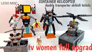 speed build lego tv women upgrade multtiverse titan cameraman CONTAINER HELICOPTER