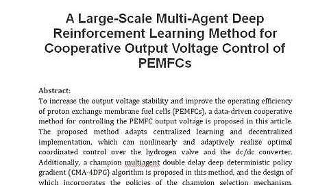 A Large Scale Multi Agent Deep Reinforcement Learning Method for Cooperative Output Voltage Control