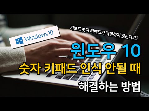 윈도우10 숫자 키패드 인식 안될 때 해결하는 방법