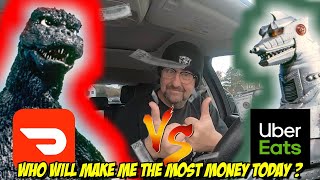 Famous DOORDASH VS UBER EATS II : WHO WILL MAKE ME THE MOST MONEY TODAY ? with #doordash and #ubereats Wealth