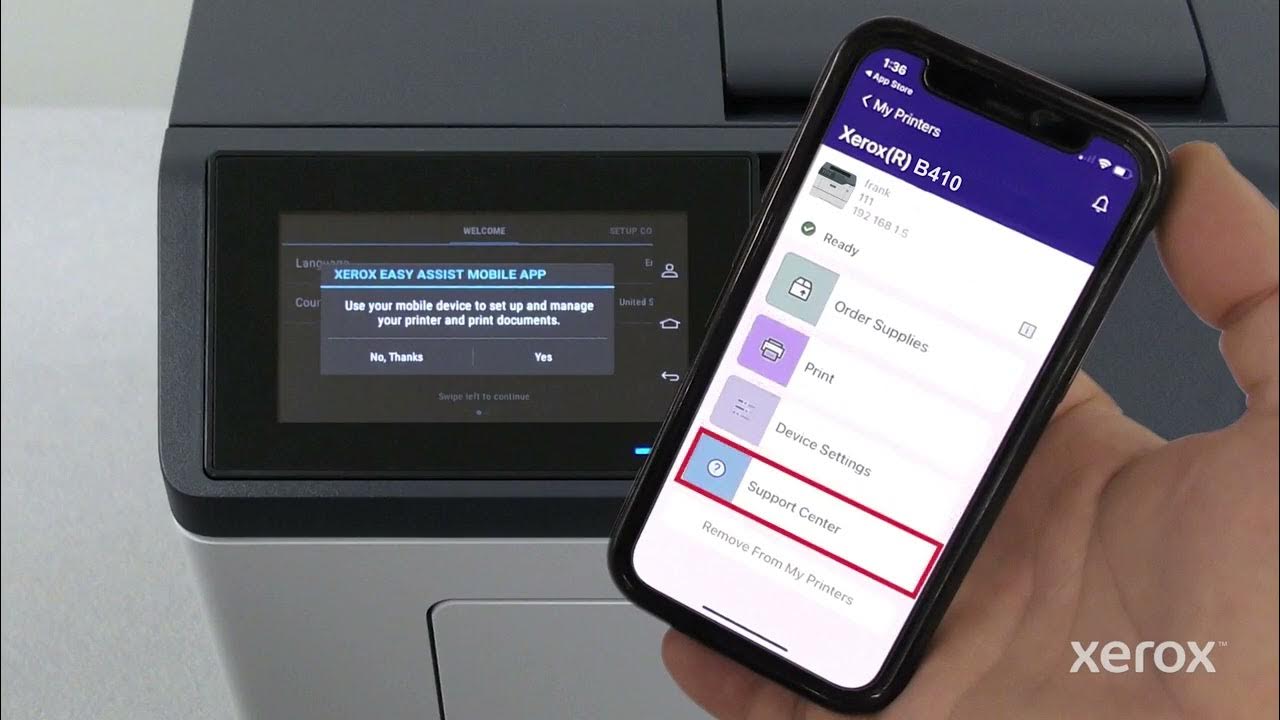 Xerox b410 printer power on and setup youtube