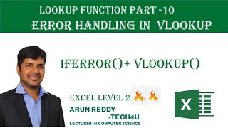 EXCEL LEVEL 2 PART 42 - ERROR HANDLING IN VLOOKUP