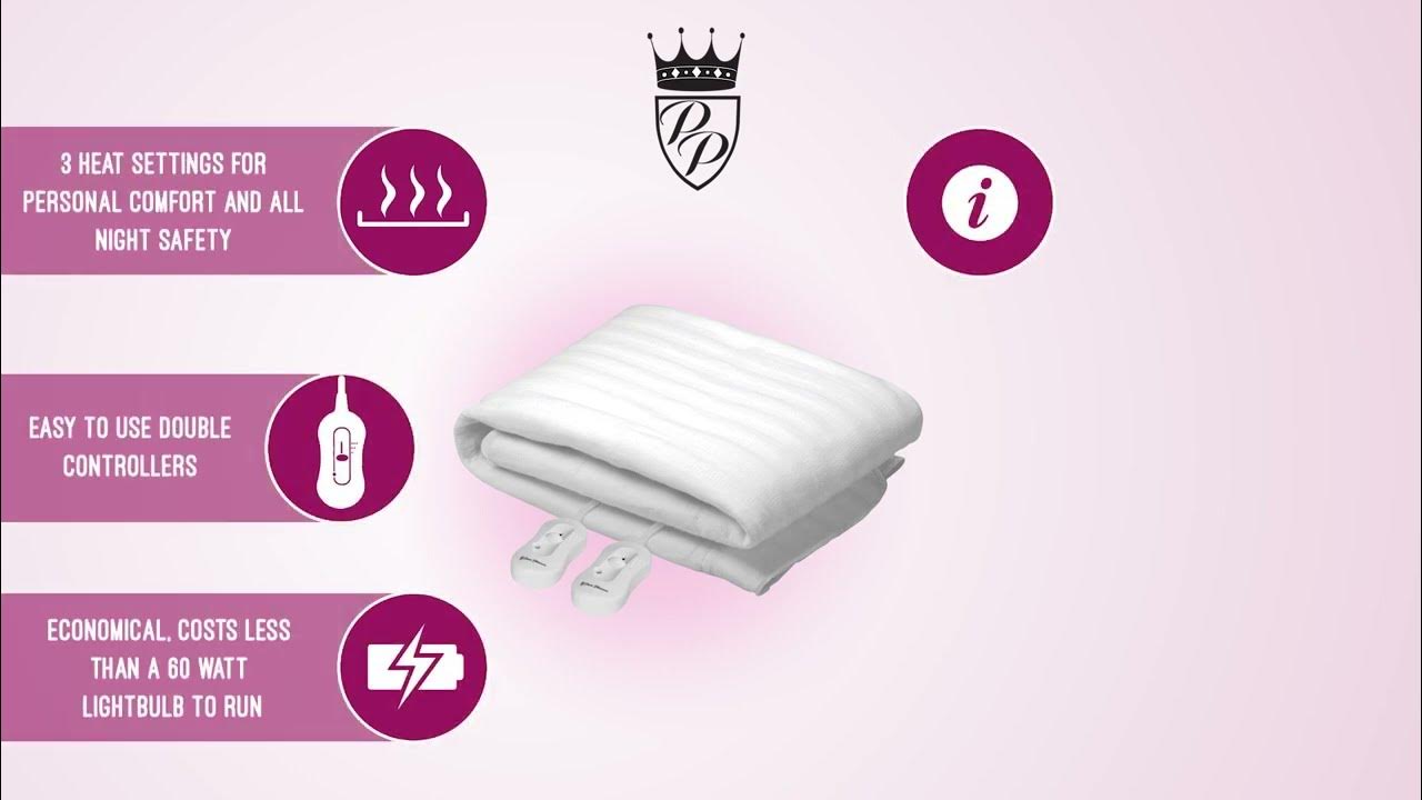 (ZEPP152150) Pure Pleasure Queen TieDown Electric Blanket 152X151Cm