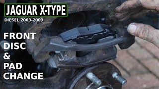 JAGUAR X-TYPE Front Brake DISC & PAD Change 03-09