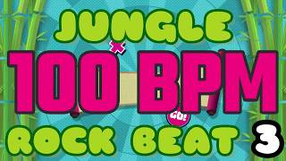 100 BPM - Jungle Rock Beat 3 - 4/4 Drum Track - Metronome - Drum Beat