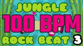100 BPM - Jungle Rock Beat 3 - 4/4 Drum Track - Metronome - Drum Beat