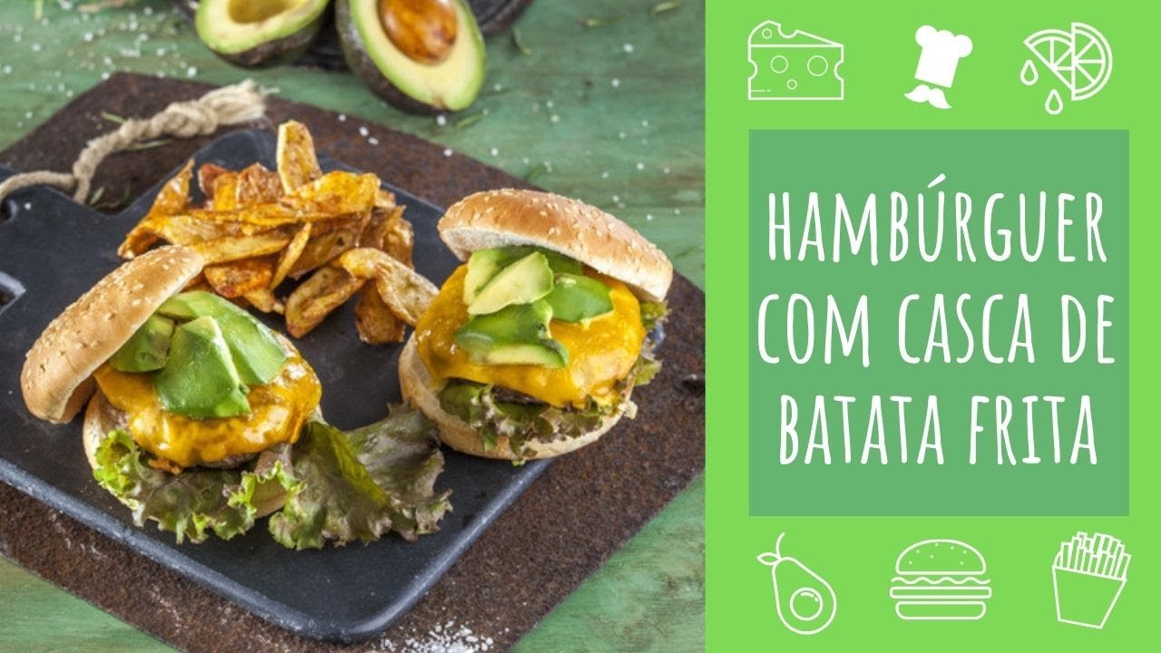 Hambúrguer com casca de batata frita (receita f