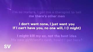 SZA - Kill Bill (Lyrics) 'I might kill my ex'