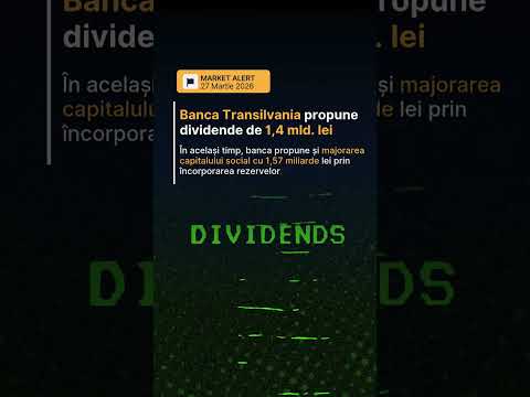 💰 Banca Transilvania propune distribuirea de dividende de 1,4 mld