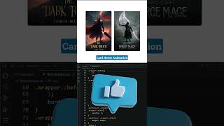 3D Card Hover Animation 🔥 | HTML CSS JavaScript Tutorial #shorts #webdev #frontend