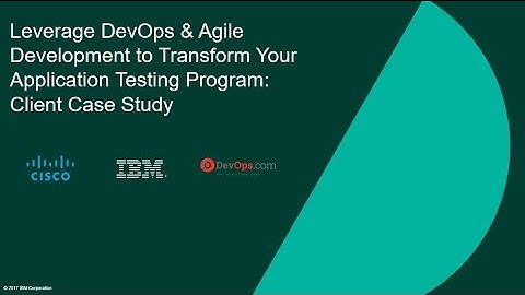 Leverage DevOps & Agile Development to Transform Your Application Testing Program: Client Case Study