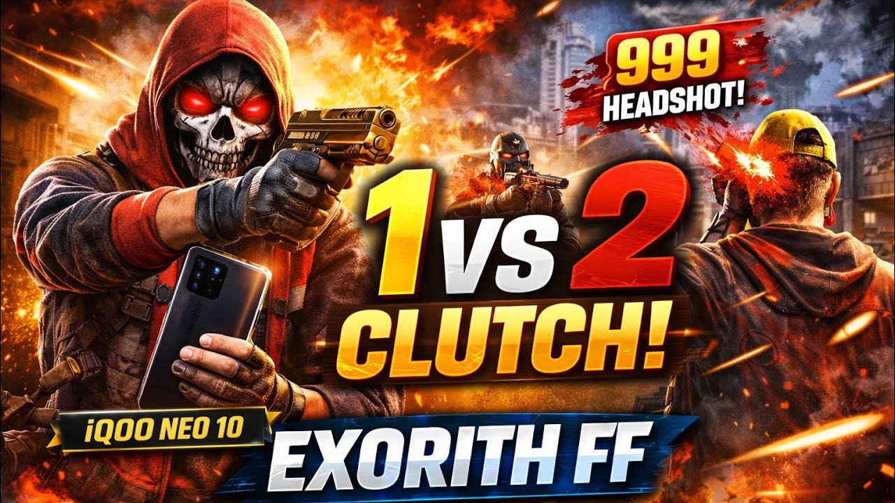 iQOO Neo 10 🔥 1vs2 Clutch | OP Headshot Gameplay | 