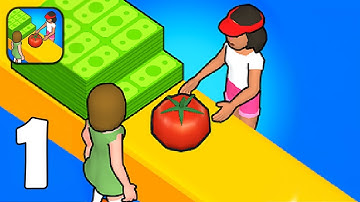 Idle Supermarket Simulation Shop - Part 1 Apple & Banana Shop Manager - Gameplay Walkthrough