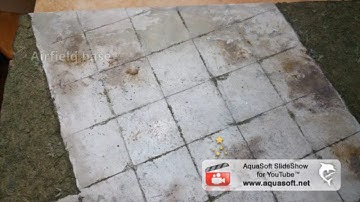 DIY, how to make weathered concrete airfield base scale plastic models 1/48