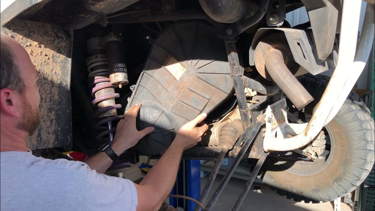 Rzr xp 900 belt cover removal and installation YouTube