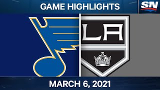 NHL Game Highlights | Blues vs. Kings - Mar. 6, 2021