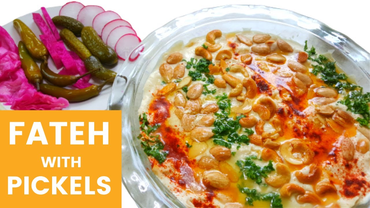 Fatteh hummus chickpeas with pita bread | chickpeas recipe | by Syrian recipes