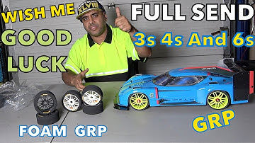 Arrma vendetta full send with GRP and gone banana GRP foams   3s 4s and 6s Passes