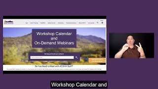 ACDHH Interpreter Development Webpage Tour - How to use the Workshop Calendar