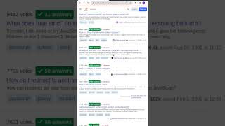 Interesting Stack overflow Searching technique #stackoverflow  #shorts  #javascript