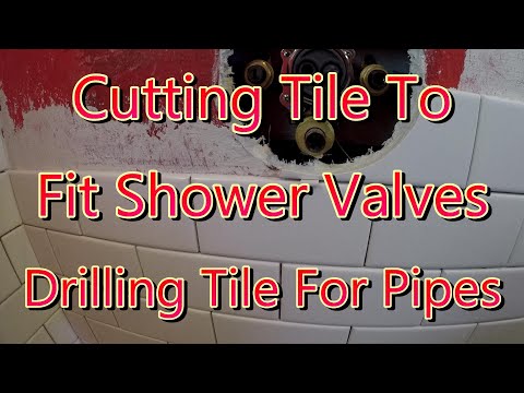 Shower Subway Tile Measuring Marking Cutting Fitting Drilling Installing