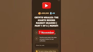 Crypto Whales: The Giants Behind Market Crashes | Part 1 Of 6 | MemeFi
