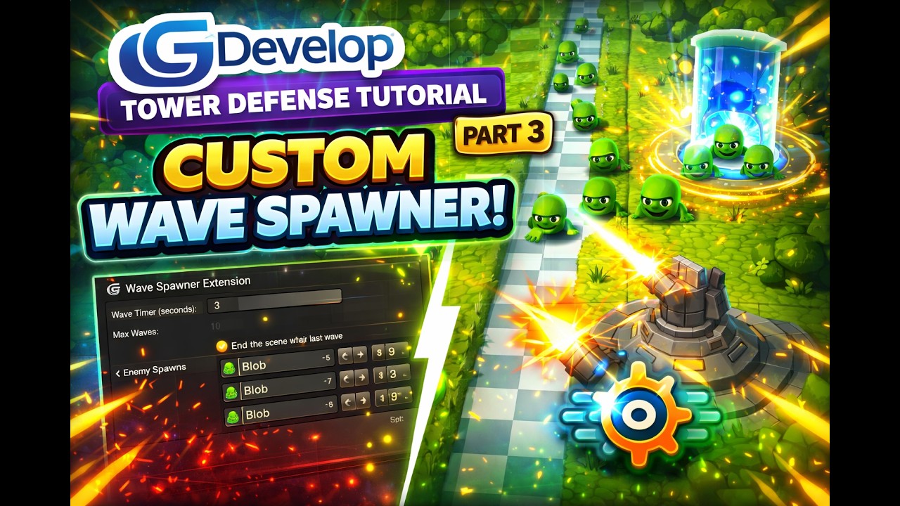 How to Make a Tower Defense Game in GDevelop | Part 3: Custom wave ...