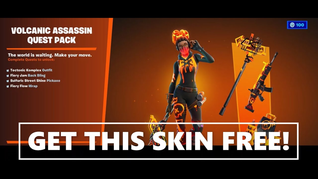 FREE SKIN - Volcanic Assassin Pack -  How To + Gameplay