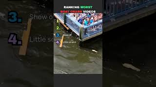 RANKING WORST BOAT CRASH VIDEOS #shorts #ranking #funny #boat #boatcrash #fail #boats