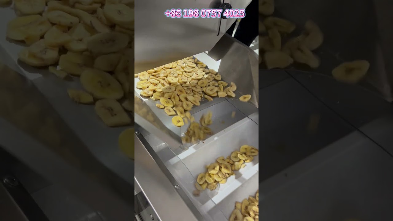 Máquina empacadora de chips de plátano/rebanadas de frutas y verduras secas