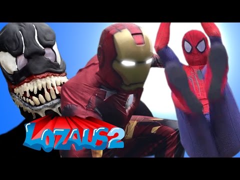 SPIDERMAN VS VENOM! DEADPOOL calls IRONMAN to help PART 6