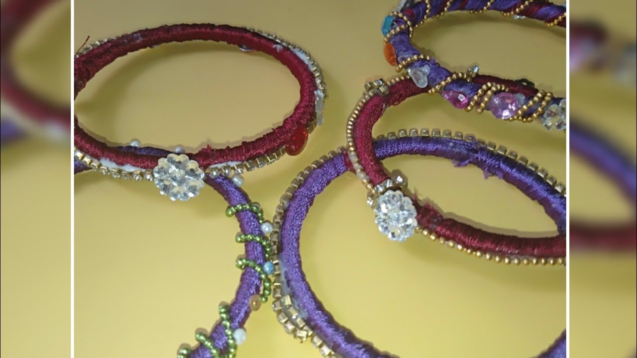 How to make bangles | DIY Bangles craft | Silk thread bangles craft ...