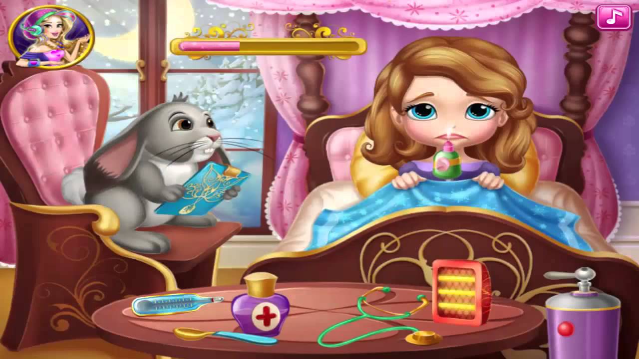 Disney Princes Sofia The First ♥ Sofia Flu Doctor Game for Kids ♥