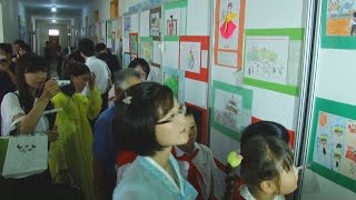 ８年ぶり日朝子ども絵画展 平壌、関係改善に期待 Japan, N. Korea kids' art exhibition